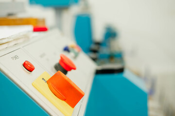 Machine for making metal blinds. Factory