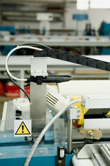 Machine for making metal blinds. Factory