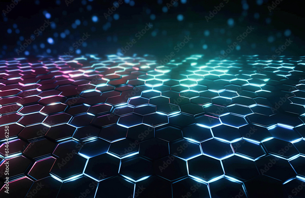 Aufkleber ai generative. abstract background, hexagon pattern