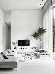 Experience the epitome of modern living in this open space living room, where sleek design, clean lines, and ample natural light converge for a stylish and inviting atmosphere