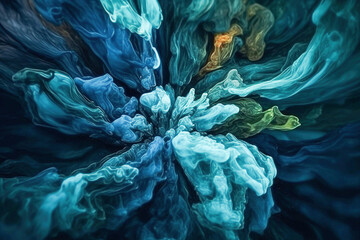 Ai generative. Abstract background of dark green and blue colors