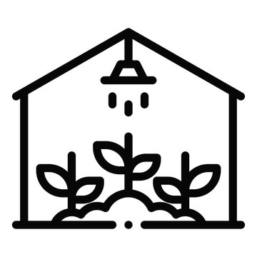 greenhouse plants watering outline clip art preview