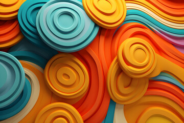 Fototapeta na wymiar abstract 3d background with circles