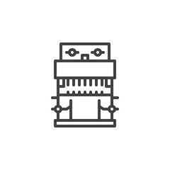 Bread slicer line icon