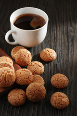 Apricot cookies and coffee