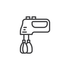 Hand mixer line icon