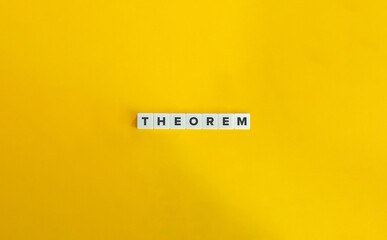 Theorem Word on Block Letter Tiles.