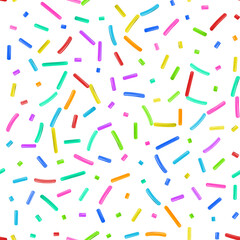 Candy Sprinkle, Donut Rainbow Sprinkles Isolated, Sweet Color Glaze Decoration, Chocolate Vermicelli