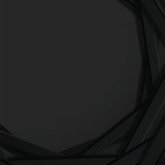 Dark hexagonal frame background. Geometric shape.