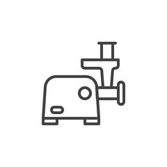 Electric meat grinder line icon