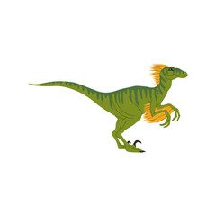 Obraz na płótnie Canvas Cartoon dino isolated dinosaur animal, kids toy. Vector ornithopod dinosaur, walkeri dino robot model. Dinosaur extinct prehistoric t-rex