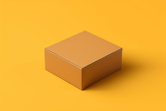 Mockup of customizable closed small cardboard box background