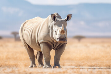Fototapeta premium Black Rhinoceros portrait