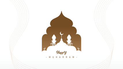Cool Islamic wallpaper banner template design for Islamic new year celebration social media post