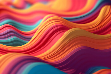 abstract background with 3d waves