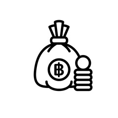 economy money bag sign symbol vector