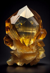 Captivating Citrine Crystal. AI Generated