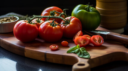 The attractive color of fresh tomatoes