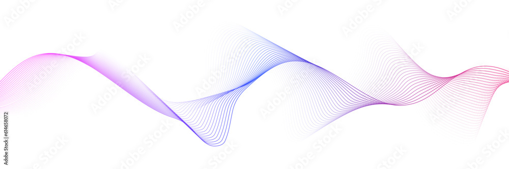 Poster abstract gradient smooth wave on a white background. dynamic sound wave. design element. vector illu