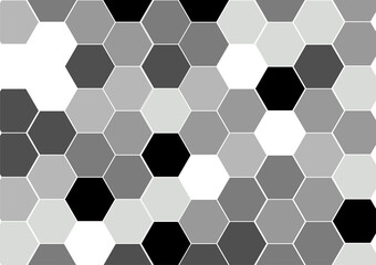 Abstract background, geometric pattern (hexagonal), gray tones.