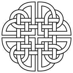 Dara Knoten Kontur in Schwarz. Keltisches Symbol. Isolierter Hintergrund.
Der Dara-Knoten symbolisiert das Wurzelsystem einer alten Eiche.
Symbol für Stärke, Kraft, Weisheit und Ausdauer.