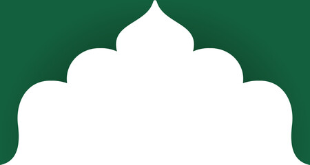 Gradient Middle East ornament frame with gate shape, editable gradient colors