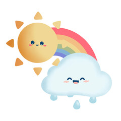 Sun rainbow cloud