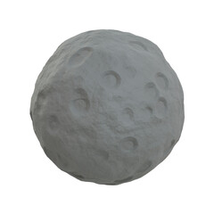 3d Moon. icon isolated on white background. 3d rendering illustration