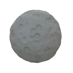 3d Moon. icon isolated on white background. 3d rendering illustration