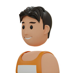 3d Running .icon isolated on white background. 3d rendering illustration