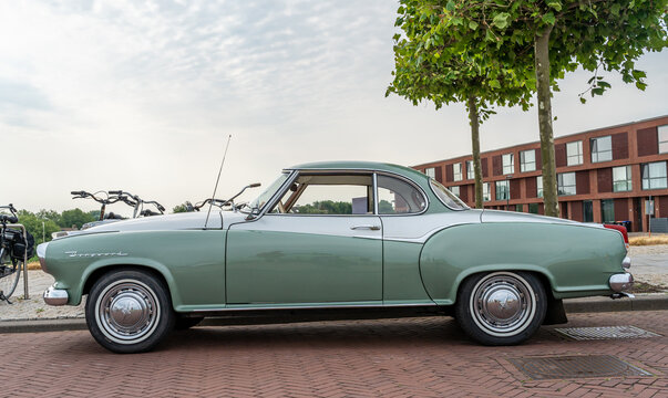 Lelystad, The Netherlands, 18.06.2023, Classic car Borgward Isabella Coupe from 1959 at The National Oldtimer Day