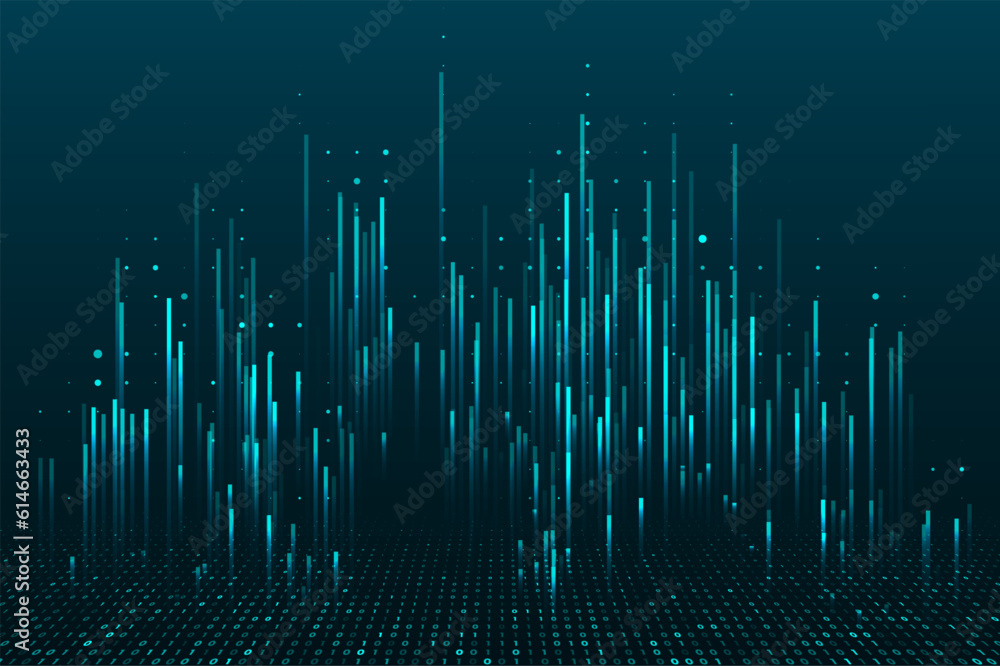 Poster abstract big data visualization.