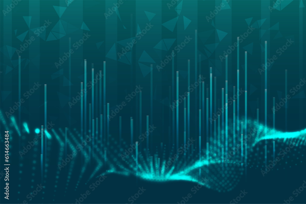 Poster abstract technology big data visualization.