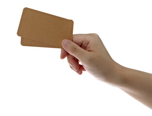 People hand holding a business cards