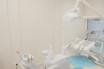 Stomatological instrument in the dentists clinic.