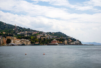 view of the region sea from the mountain, Mediterranean Sea, Camogli