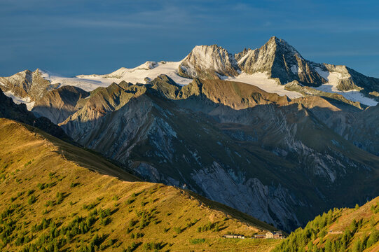 Scenic view of mountains on sunny day in Hohe Tauern National Park, Austria