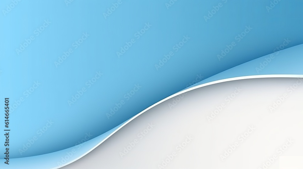 Poster blue and white background abstract minimalism simple. generative ai