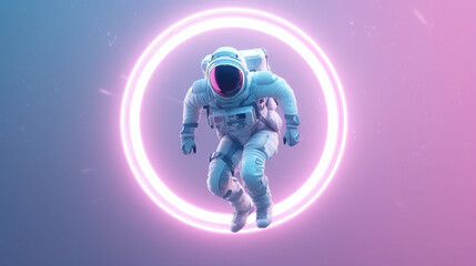 Illustration of science fiction and astronomy surreal background. Created with Generative AI