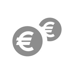 Euro coins money icon. Savings and payment, coin vector fill symbol.