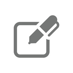 Pen and sign form fill vector icon. Edit, contact or document symbol.