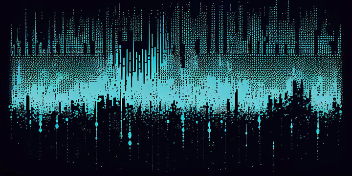 Modern abstract ASCII art style wallpaper background (Generative AI)