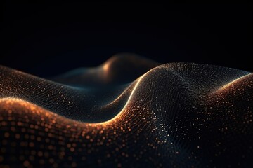 abstract wave of particles.Generative Ai