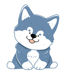 Siberian husky dog doodle