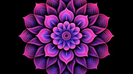 Mandala, dark and magenta, purple tones, pastel colors