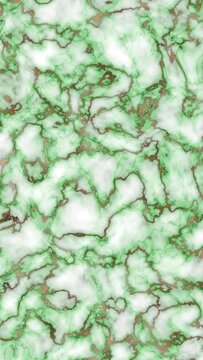 Abstract Green liquid marble with gold accent 2d animation backdrop. Vertical Video agate marbling ripple artwork texture Motion Graphic Backgrounds.
