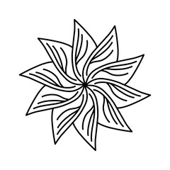 Mandala line flower