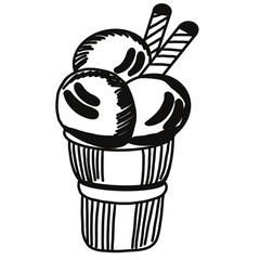 ice cream drawing cartoon, ice cream for cooking and food