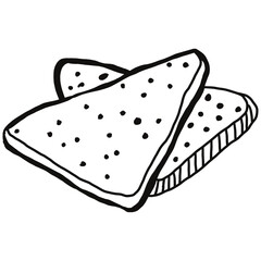 Fresh fragrant bread on the table. Food concept,  sliced grain bread on white background, Bread Slice isolated