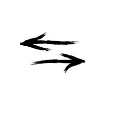 Arrow hand drawn brush effect